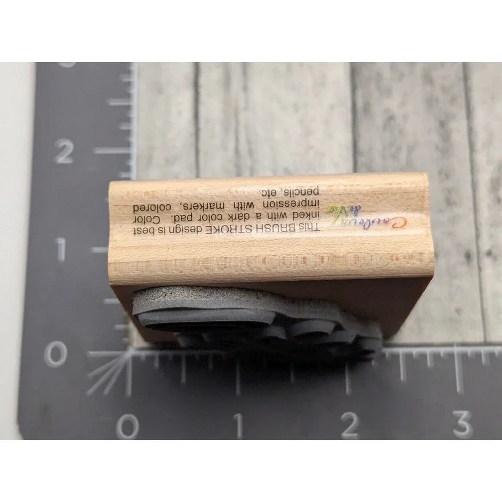 Stampendous Frisbee Catch F100 2000 Dog Puppy Rubber Stamp Wood #i20